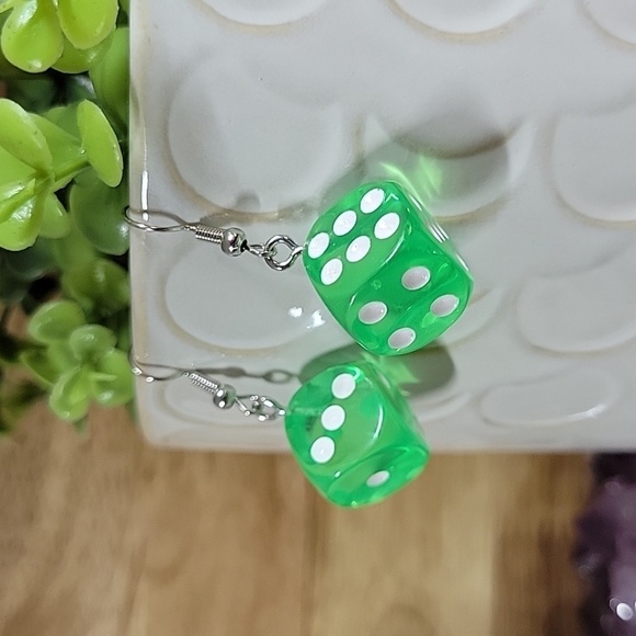 Dice Drop Earrings - Picture 4 of 6